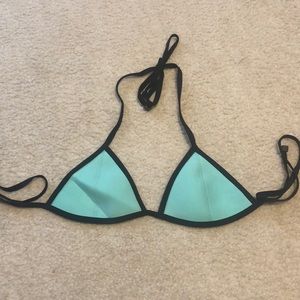 Triangl turquoise bikini top